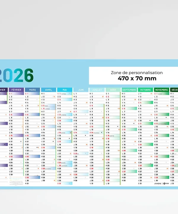 Calendrier poster format 500 x 700 mm REF 94